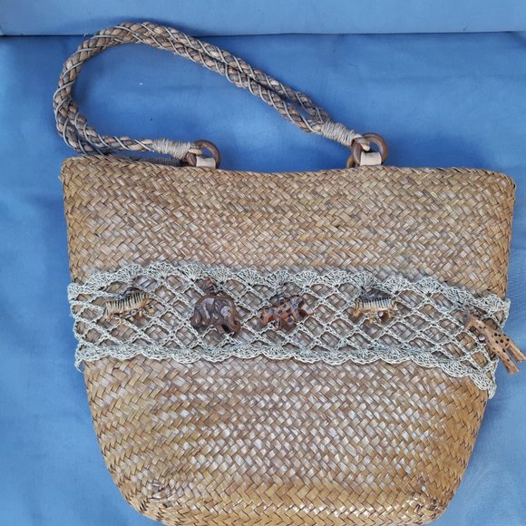 Cappelli Straworld Bag with Wooden Safari Charms - Picture 2 of 14